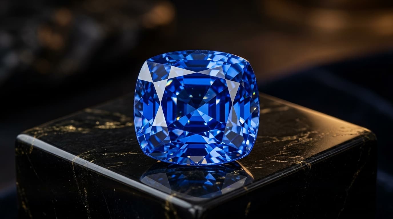 Natural blue Ceylon sapphire from Sri Lanka