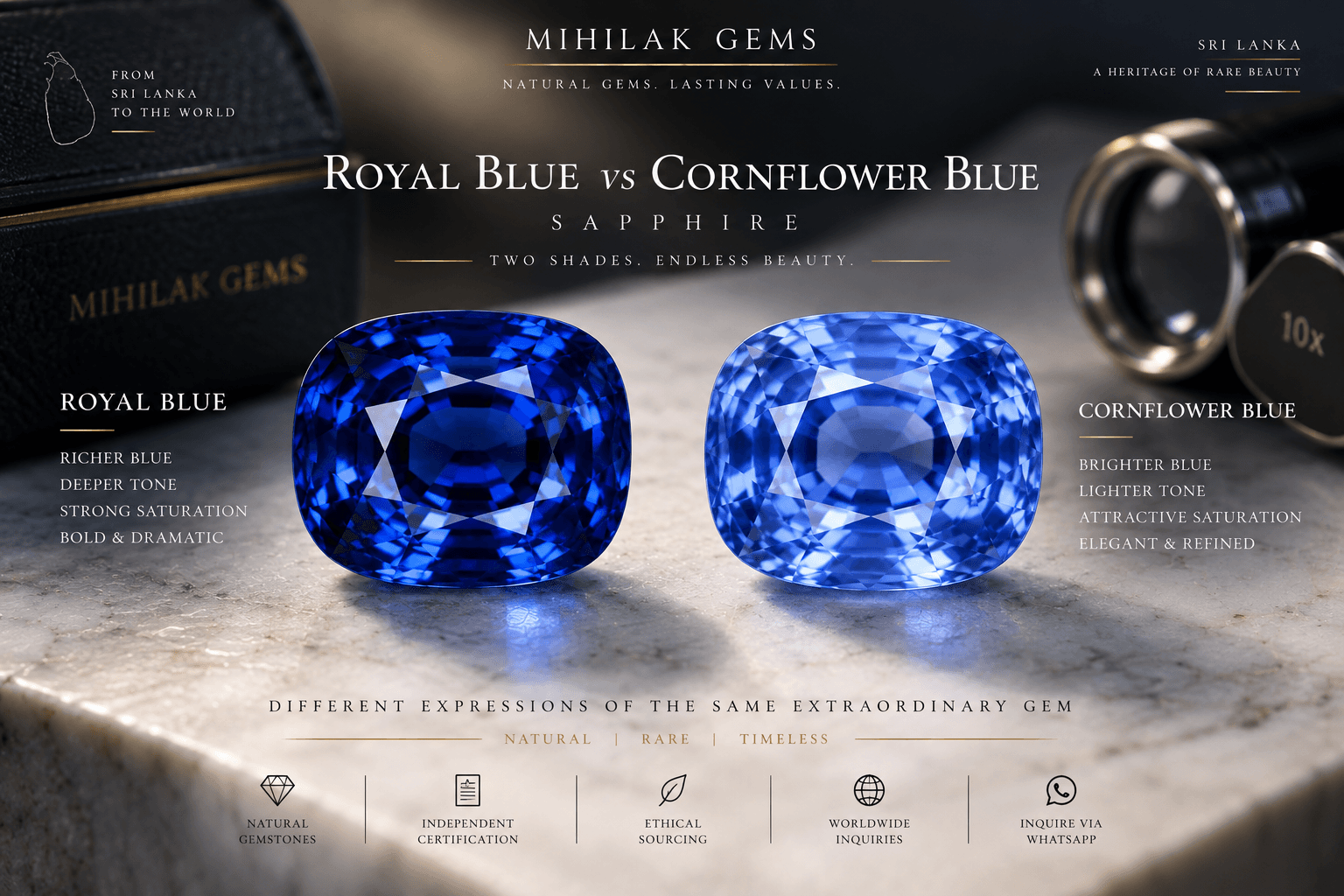 Royal Blue vs Cornflower Blue Sapphire: What’s the Difference?
